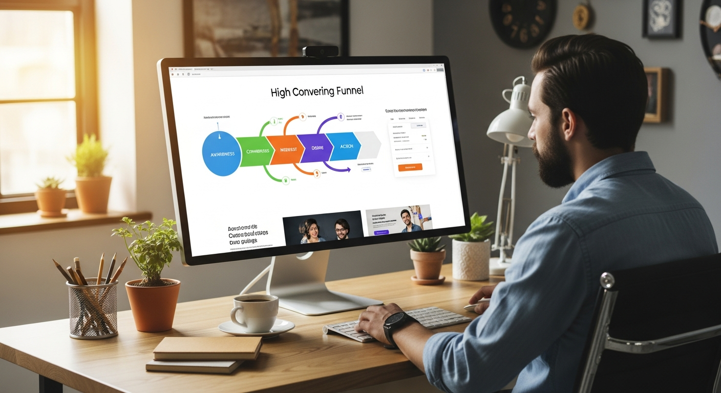 Representação do custo de uma landing page profissional