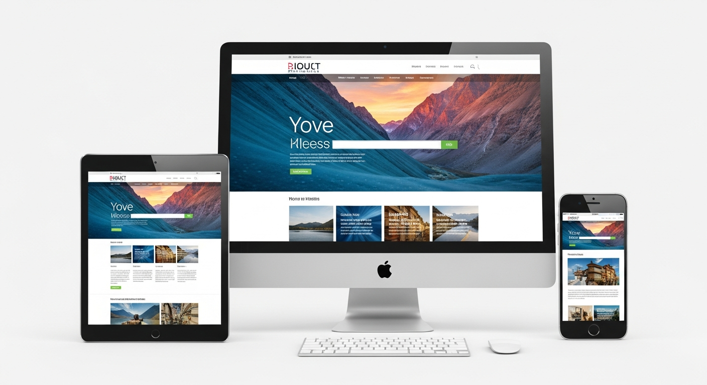 Site responsivo funcionando em diferentes dispositivos